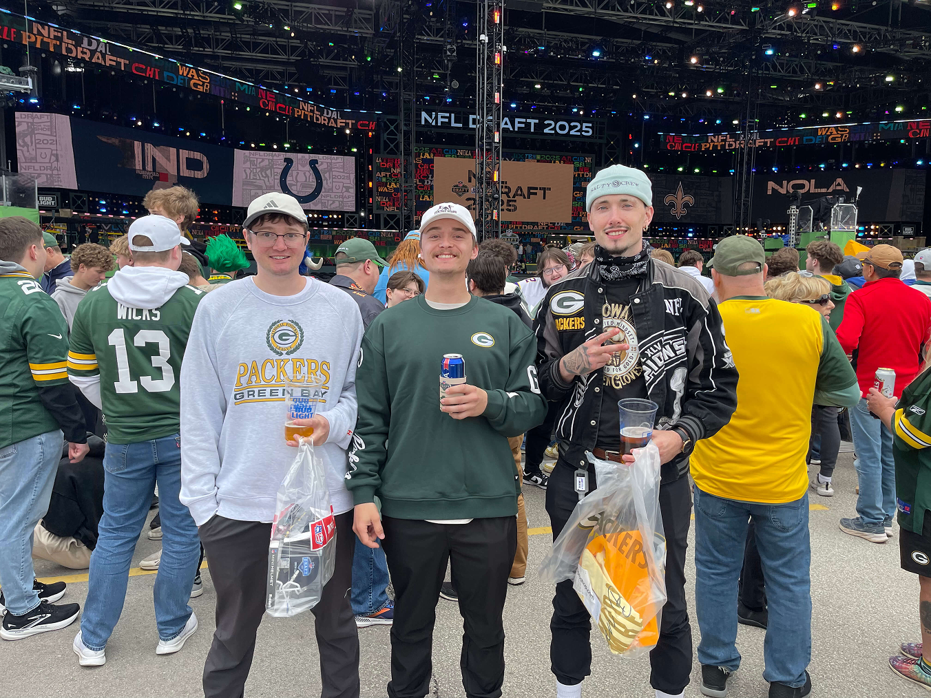 Robin at the 2025 NFL Draft with friends